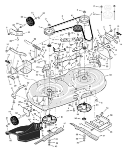 Mower Housing Diagram and Parts List for 425615X52A 2004 Briggs and Stratton Lawn Tractor